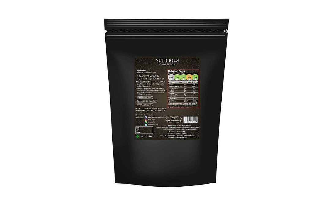 Nuticious Chia Seeds    Pack  250 grams